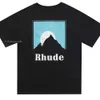 RHデザイナーメンズrhude刺繍Tシャツ夏のメンズトップスレターポロスシャツレディースTシャツ