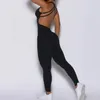 Sporty Jumpsuit Women Sportwear Push Up Gym Set Fitness Overalls Lycra Sport Outfit for Woman Sportswear Yoga Clothes PINK 240226