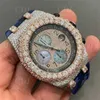 Роскошные мужские часы с бриллиантами Half Iced Ap Out, часы ручной работы, производитель ювелирных изделий, выращенные в лаборатории, часы в стиле хип-хоп, лучшее качество