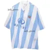 Star Jersey Camisetas Masculinas Martine Rose Manga Curta Listrada Argentina Blokecore Estilo Azul Branco Listrado Assimétrico Jersey Camiseta Marca Polo 128