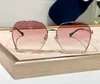 Kwadratowe okulary przeciwsłoneczne 0882 Gold Gold/Brown dla kobiet luksusowe szklanki odcienie projektant okularów UV400