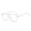 眼鏡フレーム高品質のユニセックスプレーングラス女性メンガースレンズレンズスクエアメガネ男性女性プレーンメガネ