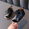 Outdoor Dimi 2023 Autumn Kids Baby Boots MicroFiber Leather Infant Shoes Fashion Soft Comfortabele 03 jaar kind Peuter schoenen