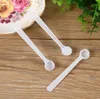 1000Pcs/Lot Long handle 1.5ML White Clear Plastic Spoon 0.5 Gram Measuring Scoop Wholesale