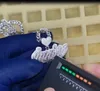 Ciondolo in moissanite di lusso con gioielli hip-hop in argento sterling 925 con nome personalizzato pendente VVS collana con lettere personalizzate in moissanite