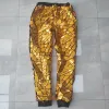 Pantaloni Viola Blu Paillettes Laser Pantaloni Casual Ballerino Hip Hop Glitter Argento Specchio Pantaloni Nightclub Party Show Rave Outfit Costume