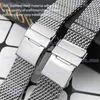 Watch Bands High Quality Stainless Steel 22mm 24mm Band Fit for Breitling Superocean Heritage Solid Metal Bracelets Mesh Woven Strap T240227