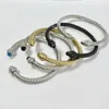 DY Twisted Open Armband Design Armband Diamant Mode Romantischer Luxus Hochwertiger Geburtstagsschmuck Geschenke Europäische und amerikanische beliebte Schmuckschatulle
