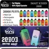 Bang Smart Screen 20000 Rookwolken Bladerdeeg 12K Wegwerp Vape Box Kit Authentieke Bangvapes Mesh Coil E-sigaretten Oliestroomindicator 0% 2% 3% 5% 16 Smaken