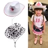 Bérets unisexe réglable cou dessiner chaîne jouer dress-up rose étoile blanc cowgirl chapeau vache fille cowboy