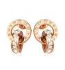 Couleur or Rose mode Simple Lady039s anneau gland boucles d'oreilles en acier inoxydable pierres précieuses boucles d'oreilles bijoux cadeau pour femmes dame J1551153029