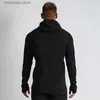 Felpe con cappuccio da uomo Felpe da uomo nuove da palestra in cotone sportivo con cappuccio Jogger moda giacca con cerniera casual con cappuccio marca abbigliamento maschile cappotto da corsa abbigliamento fitness T240227