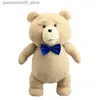 Poupées en peluche 46 cm film en peluche ours en peluche 2 poupée en peluche jouet tablier style remplissage doux animal en peluche jouet animal jouet pour enfants cadeau Q240227