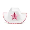 Berets Fashion Cool Windproof Sequin Pink Star Cow Girl Cap Stetson Cowboy Hat Cowgirl