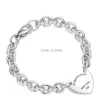 Charm Bracelets Bracelet Chains for Men Sterling Sier Heart-shaped Pendant O-shaped Chain High Quality Brand Designer Jewelry Girlfriend Gift H24227