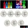 Mats Pads Mats Pads Parpadeo Resplandor LED Etiqueta de la botella Luces de posavasos Taza intermitente Estera con batería para la fiesta de Navidad Bar de bodas Dheq9