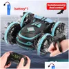 Voiture électrique/Rc Electricrc Rc Jouets 4Wd Véhicule Amphibie Bateau Télécommande Geste Contrôlé Stunt Drift Jouet Pour Enfants Adts Enfant Dh02P