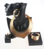XD128 Zestawy biżuterii Dubai Gold Kolor dla kobiet Nigerian Wedding African Kulki Naszyjniki dławiki kolczyki Bransoletka Pierścień Akcesoria 8158634