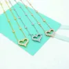 Pendant Necklaces Peach Fashion Heart Necklace Designer Womens Diamond Girl Valentines Day Gold Jewelry Gift Factory Wholesale H24227