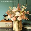 Decorative Flowers Wedding Party Romantic Artificial Flower Chrysanthemum Centerpieces Table Decor Home Office Soft Real Touch Champagne DIY