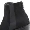 Сапоги 2024, женские ботинки с боковой молнией до щиколотки, удобная платформа с пряжкой, женские ботинки на толстом высоком каблуке 13 см