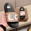 Flat Flip Double Luxury Slipper Designer Shoe Donna Uomo Scivolo in gomma Tazz Pantofole Sandali DHgate Summer Sandale Beach Shoe Mocassino Stripe Plaid Sandalo Flop Shoes