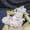 Dollbling d'extérieur, bandeau à fleurs colorées et lumineuses, chaussures à perles roses, ensemble cadeau 2 pièces pour nouveau-né, chaussures de luxe pour bébé