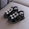 Sneakers Buty dla dziewcząt Sandały 2022 Nowe letnie dzieci księżniczki Dziewczyny Dzieci dzieci miękki dolny moda moda bowknot mieszkania słodkie wszystkie dopasowanie