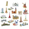 Puzzles 40 styles de Construction d'architecture de renommée mondiale, Puzzle 3D, modèle de Construction, jouets pour enfants, cadeau de noël L2403