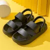 Slippers Summer Women Beach Fashion Solid Color Sandals Outdoor Indoor غير مصممة للسيدات Slides Slides Platform