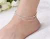 Mode Moda Praia Anklet Armband Gold Silver Color Summer Beach Chain de Cheville Foot Jewelry for Women Cheville Femme Mujer6043799