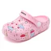 Outdoor 2020 New Home Cute Cartoon Animal Print Sandals Mules Clogs Summer Baby Boys Girls Flat Toddler Slippers Children Garden Shoes