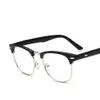 男性用ガラスフレームレトロ2021ブランド韓国スタイルのメタル眼鏡男性女性ハーフラウンドビンテージフレームグラスファッションサングラス219W