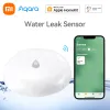 Detector Aqara Sensor de vazamento de água Mini detector de inundação sem fio para sistema de alarme e trabalho de automação residencial inteligente xiaomi Mi app apple homekit