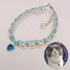 Dog Collars Hand-woven Pet Necklace Luxurious Imitation Pearl Rhinestone Cat Neck Chain Collar