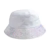 Projektant Women Bucket Hats wakacyjny Słońce Hat Mens Męskie Diamond Inkrustowane szerokie czapki Brim Hats