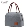 AOSBOSファッションポータブルクーラーランチバッグサーマル断熱旅行フードバッグ食品ピクニックランチボックスバッグ