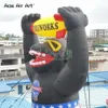 groothandel 8 m H 26.2ft hoog Opblaasbaar Vuurwerk Raket King Kong Vuurpijl Gratis Logo Gigantisch Pop-up Gorilla Vuurwerkmodel voor promotie