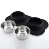 Feeders Antislip Double Dog Bowl With Silicone Mat Durable Stainless Steel Water Food Feeder Pet Feeding Drinking Bowls for Dogs Cats