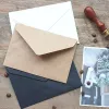 Envelopes 50pcs/set vintage marrom branco preto kraft em branco mini papel janela envelopes envelope de convite de casamento/envelope de presente/3 cor