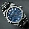 مراقبة المعصم التكتيكي البسيط AP Watch Watch Watch Royal Oak Series 15500st Steel Blue Plate 41 مم قطرها أوتوماتيكي أعمال ميكانيكية الترفيه