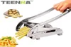 TEENRA 2 Lâminas de aço inoxidável Cortador de batatas fritas Máquina cortadora de batatas fritas Potao Slicer Chopper Cortador de batata descascador 2103193080016