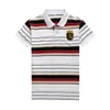 Summer Men Short Sleeve Cotton Stripe Fashion Leisure Polo Shirts Horse Graphic Golf Lapel Tops Tees Elegant Crown Designer Clothes 4U