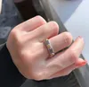 클러스터 반지 0.45ct 노란색 다이아몬드 금 결혼 약혼 여성을위한 Fine Ring