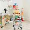 Shopping Carts Melissa Doug toy shopping cart with sturdy metal frame Q240227