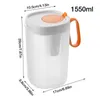 Water Bottles 2.2L Ju-g With Lid Transparent Lemonade Juice Jar Odorless Drinker Tea Strainer No Deformation Kettle Glass Pot