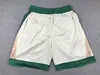 Basketball Shorts Boston City White Running Sports Clothes with Zipper Pockets Size S-XXL Mix Match Order High Quality Ed