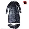 Arbeitskleider, sexy Latexkleid mit Gürtel, zweiteilige Sets, Gummikleidung, Oberteil, Hemd, Anzug, figurbetont, Overall, Lehreruniform, Größe XXL, TZ-013