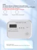 Detector HOUSEACE Home Use Carbon Monoxide Smoke Alarm Smart Photoelectric Combustible Gas Detector LCD Display 10 Year Life KD218A
