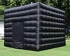wholesale 5x5x3mH (16.5x16.5x10ft) Free ship black exterior white interior inflatable cube tent square tents inflatables photo booth photobooth with LED light